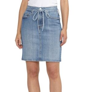Jag Jeans | Knee Length Jean Skirt (Lunar Blue)
